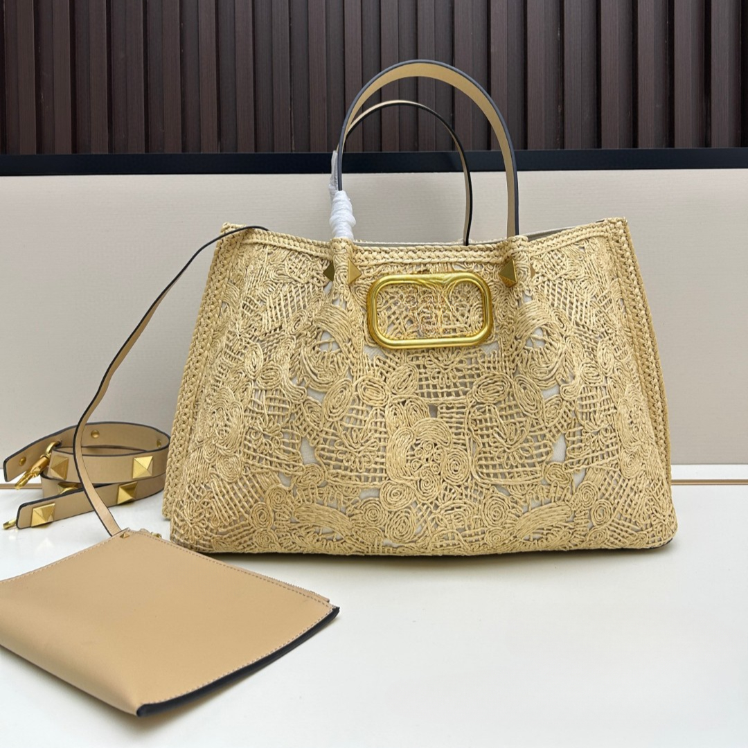 Women Embroidery Totes Handmade Fashion Hollow Shoulder Bags Real Leather Luxury Designer Ladies Purses And Handbags Crochet Vacation Travel Crossbody Bag 3201