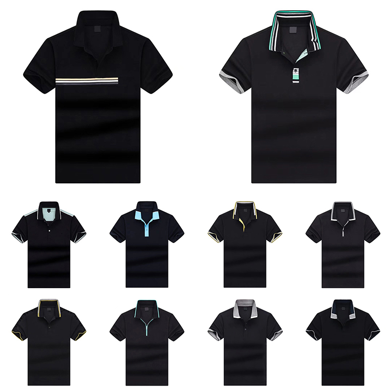 Summer business men polo shirt designer polo solid simple lapel shirt casual men shirt high quality man tops m--3xl