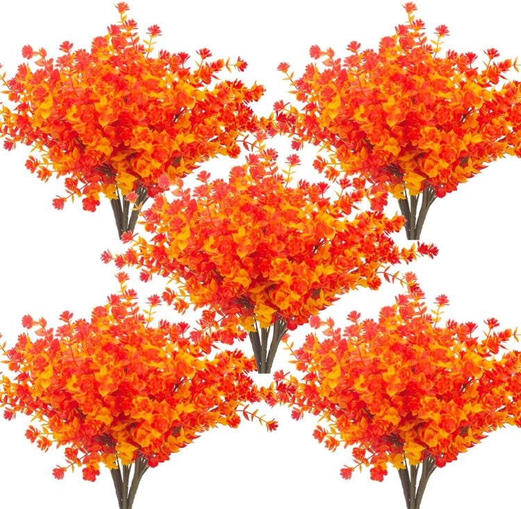 Hzsz Artificial Flowers For Home And Garden Decor - Realistic Simulation Floral Bouquets And Shrubs For Porch And Outdoor Use