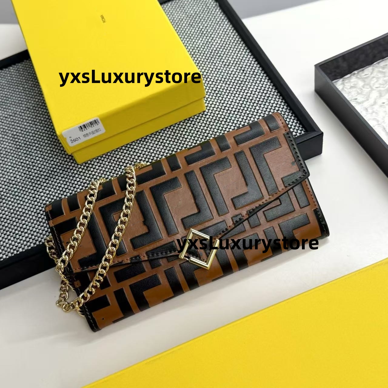 2025 Designer Gold Label Monogram single-shoulder crossbody long wallet Flip cover Leather Luxurious and fashionable high-quality crossbody bag