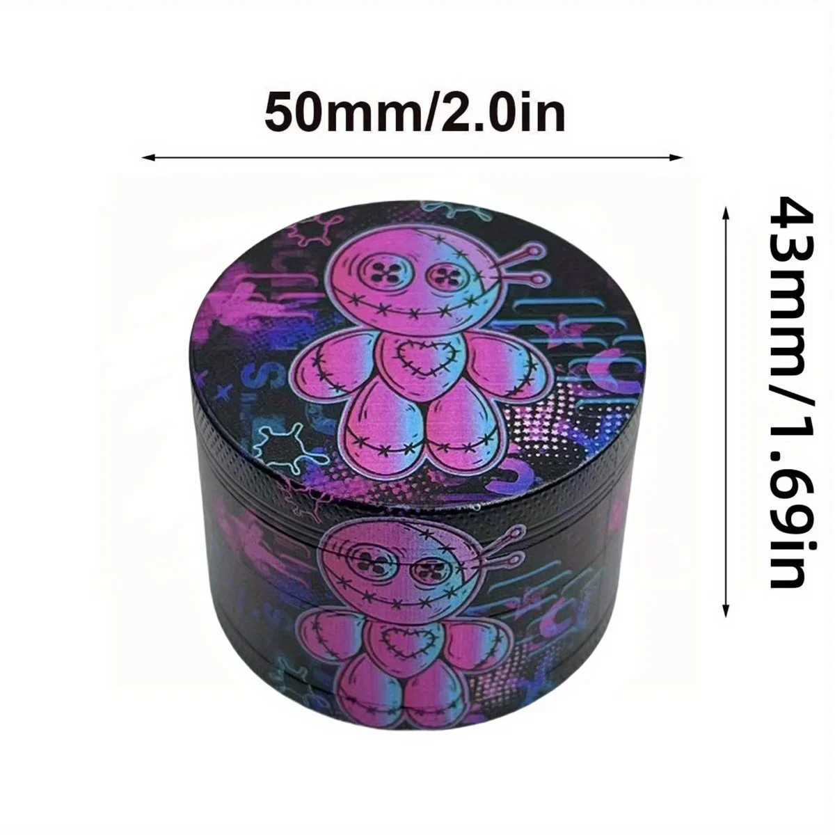 2/2.5in Banette Herb Grinder 4-layer Manual Spice Pepper Salt Mortar Pestle Tobacco Grass Raw Herb Grinder Cigarette Smoke Tool Y250521