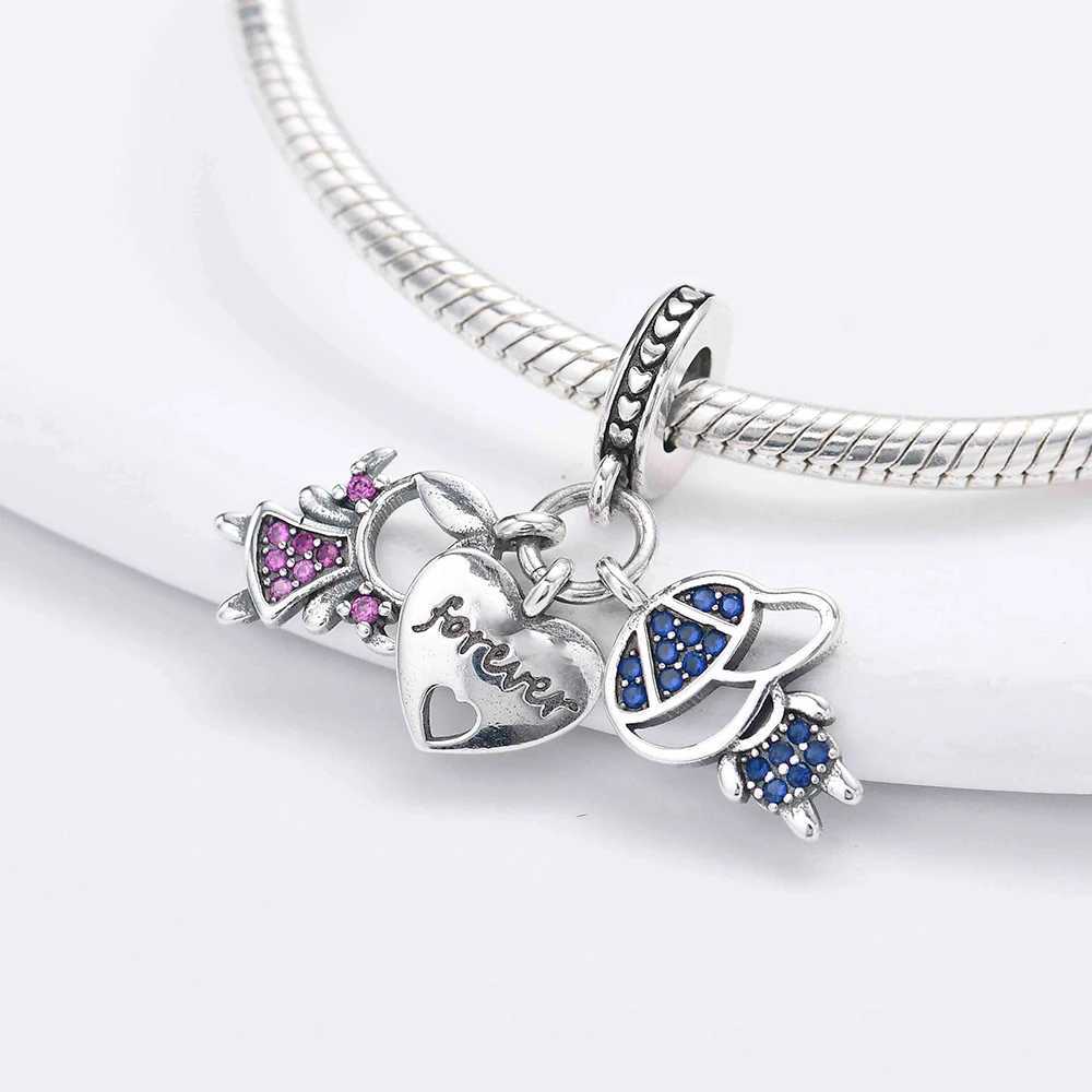 New 925 Sterling Silver Best Friend Soul Companion Dangle Charm Diy Fit Original Pendant Charm Bracelet Women Fashion JewelryXJ250523