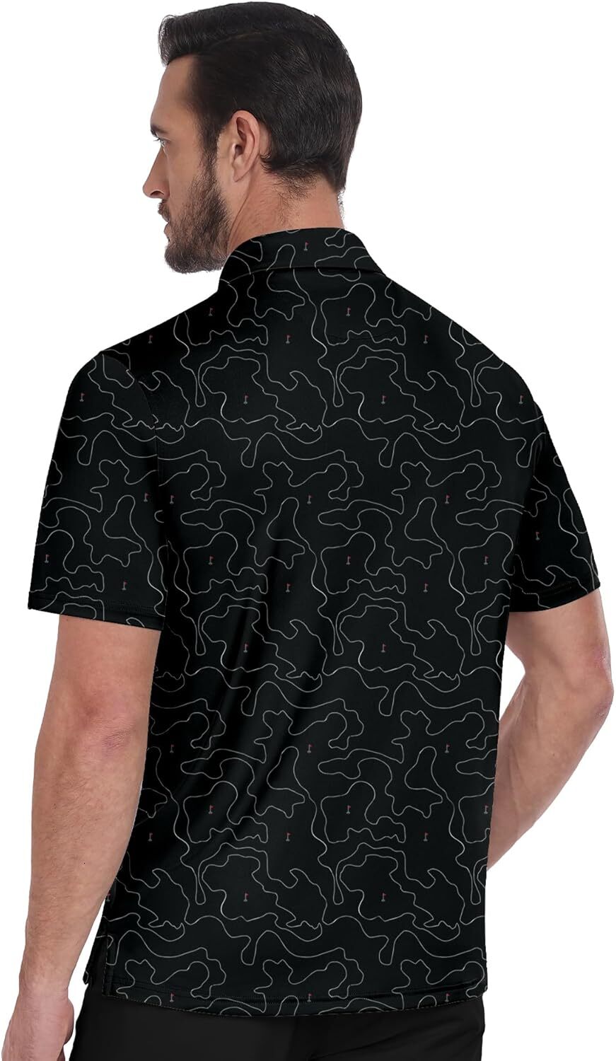 Mens Polo shirt Golf Shirts for Men Short Sleeve Print Polo Shirt Moisture Wicking Regular Fit Casual Beach Polo Polos shirts fashion