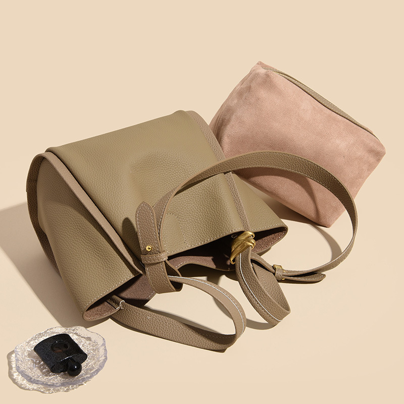 Free Shipping Designer Bag Bucket Spring New Fashion Handbag Simple And Versatile Soft Leather Shoulder High-end Sensory Communication Bag Crossbody B