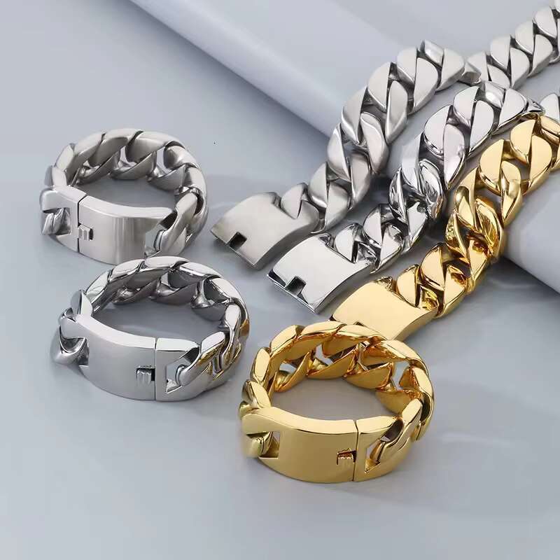 Wholesale Necklaces for Women New Arrival 2025 European Style Jewelry Chunky Gold Cuban Link Chain Choker Necklace for Women