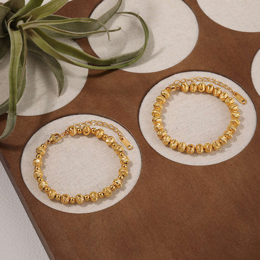 Niche Design Ins Style Flower Bead Bracelet Fashion Personality Titanium Steel Jewelry