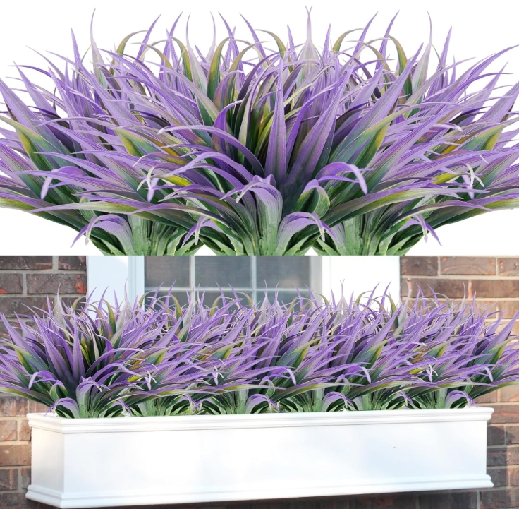 UV resistant outdoor artificial plants - tall grass, tropical flowers and shrubs - perfect for year-round and indoor
