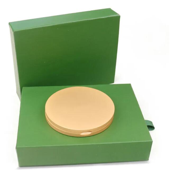 2026 New Makeup Compact Mirrors With Box For Gift Double Facettes Portable Folding Fashion Green Mirror Travel Outdoor Beauty Cosmetics Miror High Qua