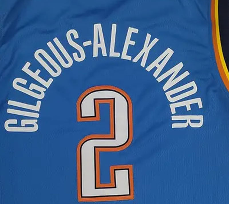 2 Shai Gilgeous-Alexander Basketball Jersey Black Blue Stitched In Stock Ready To ship