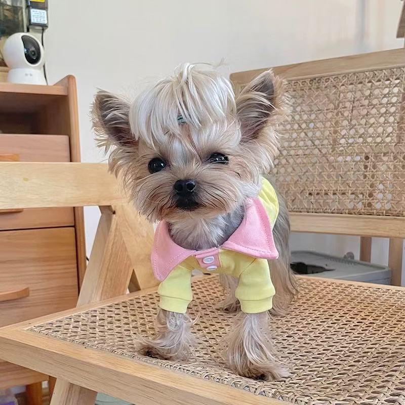 T00278 Spring and Summer Dog Clothes Shirt Vest Pet Schnauzer Dachshund Maltese Yorkshire Teddy Bichon Shiba Inu