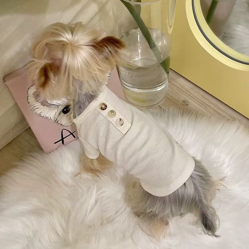T00280 Spring and Summer Dog Clothes Suit Vest Vest Pet Maltese Schnauzer Dachshund Yorkshire Teddy Bichon