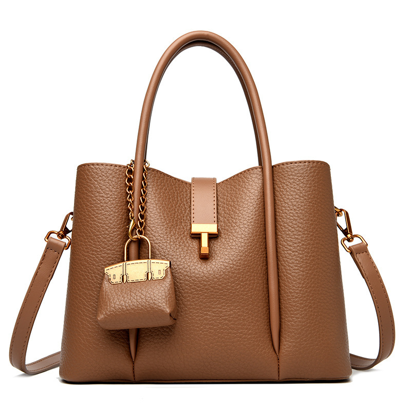Free Shipping Designer Handbag New High-end Texture Versatile Bucket Fashionable Light Women's Large Capacity Commuting Bag Can Be Slung Diagonal