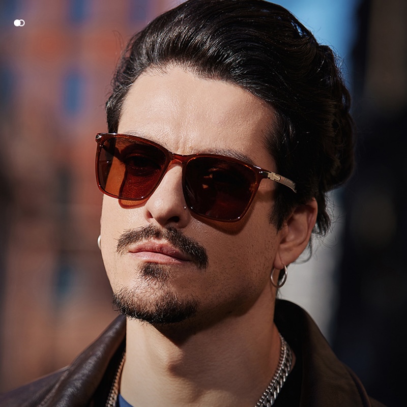 CB Square Polarized Sunglasses Men 007 Style Driving Glasses Male Luxury Brand Designer Eyeglasses Light Weight Cycling Cat Eye Fishing CAVALLO BIANCO