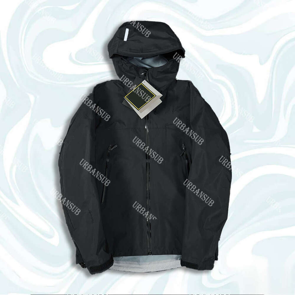 Men's Women's Waterproof Windbreaker Jacket Windproof Ski Coat with Embroidered Logo Zippered Hooded Shell for Casual & Sports Wear