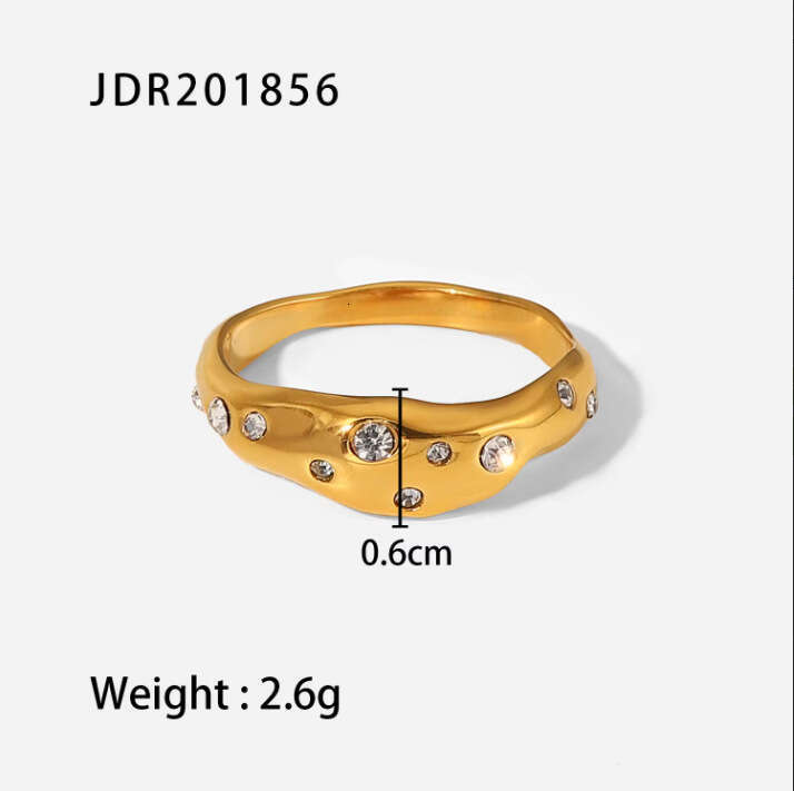 French luxury high-end trendy zirconia ins cool and fashionable hexagonal ring