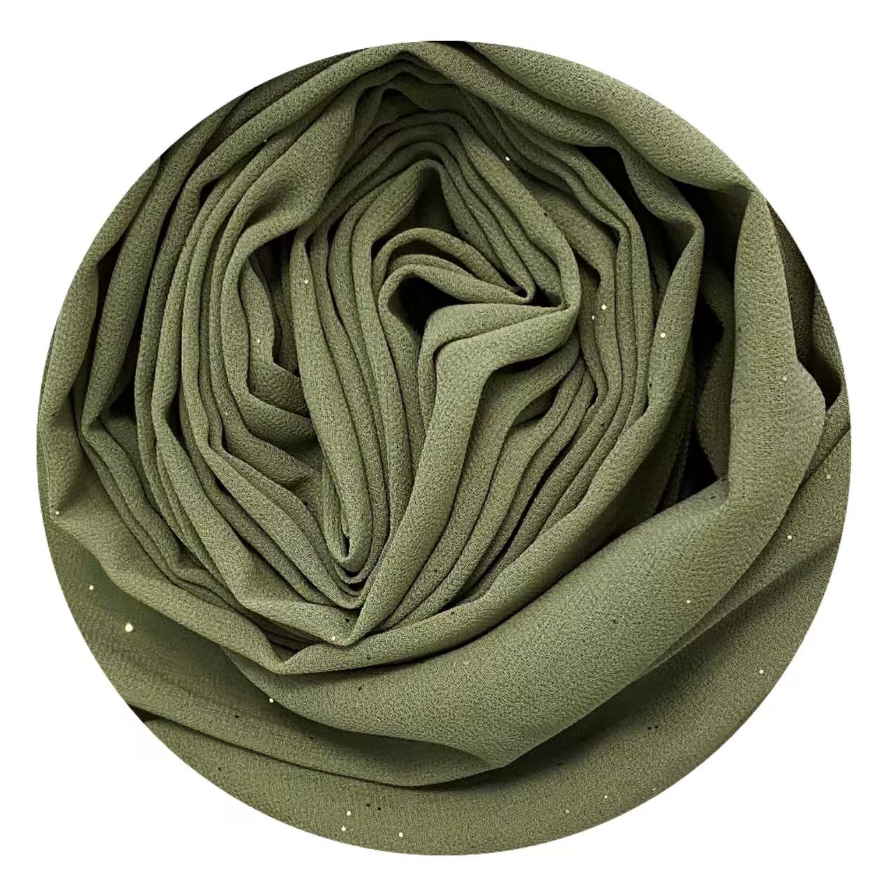 T784 solid color pearl chiffon long scarf monochrome gold sprinkled headscarf scarf simple
