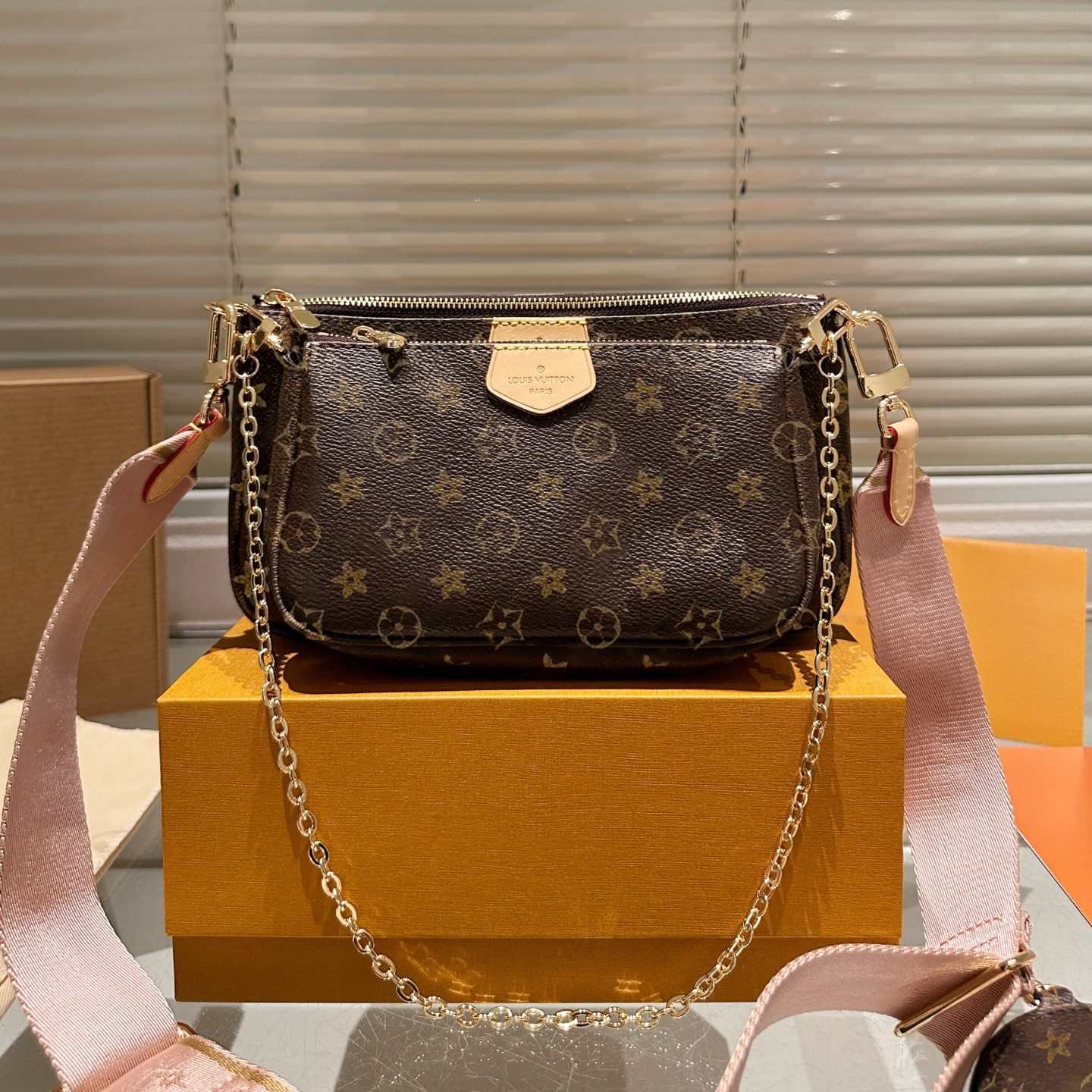 10 a Quality Designer Bag Shoulder Bag Multi Pochette Fashion Women Wallet With Chain Embossed Letters Old Flower Luxury Handbags Floral Brand Lady Messenger Purse