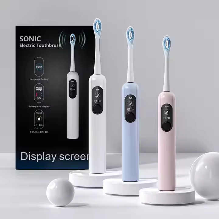 Smart LED Screen Electric Toothbrush Waterproof Rechargeable Oral Care Ultrasonic Toothbrush