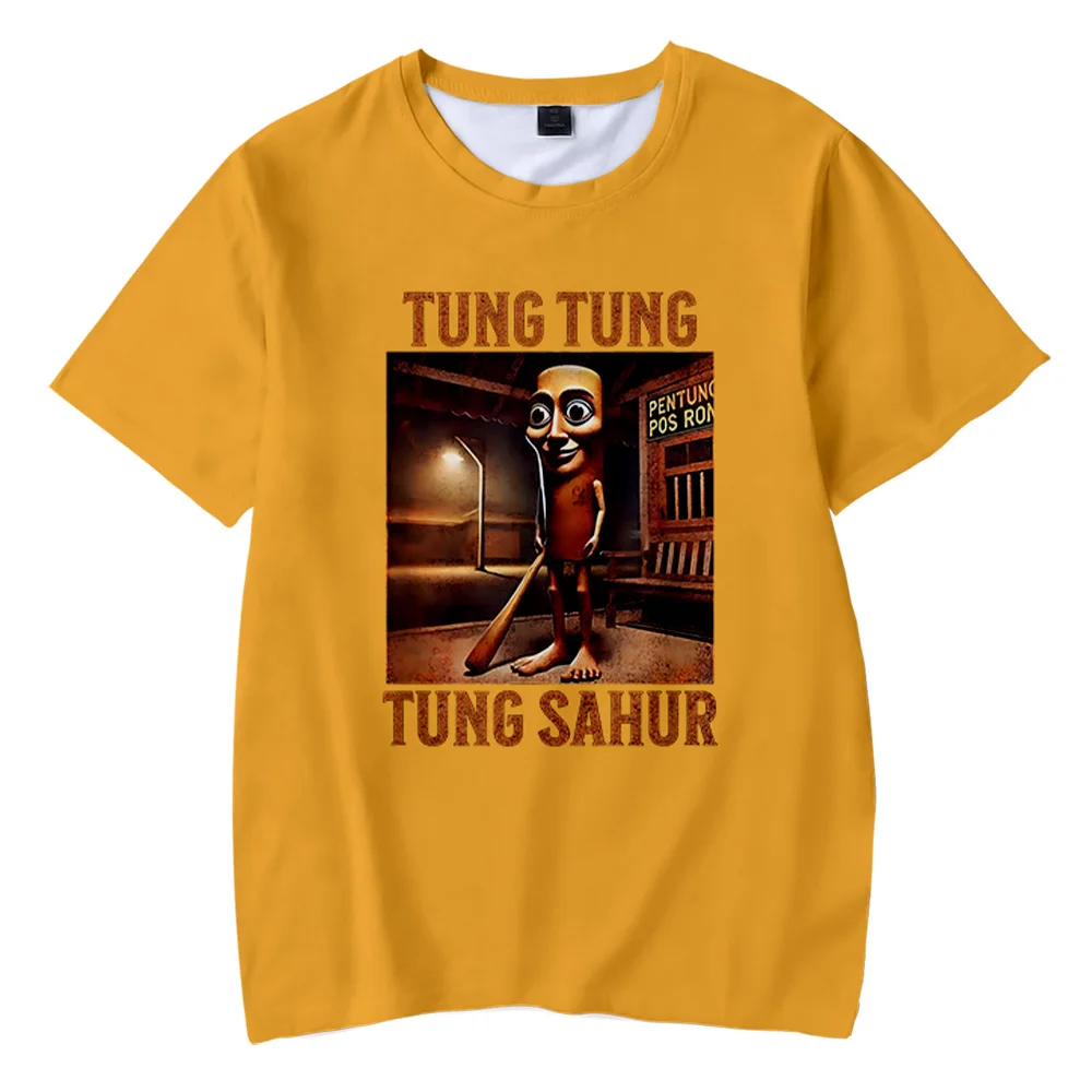 Tung Tung Tung Sahur T-Shirt for Boys Girls Kids Tshirt Children's Clothing Italian Brainrot Tralalero Tralala Graphic Tees
