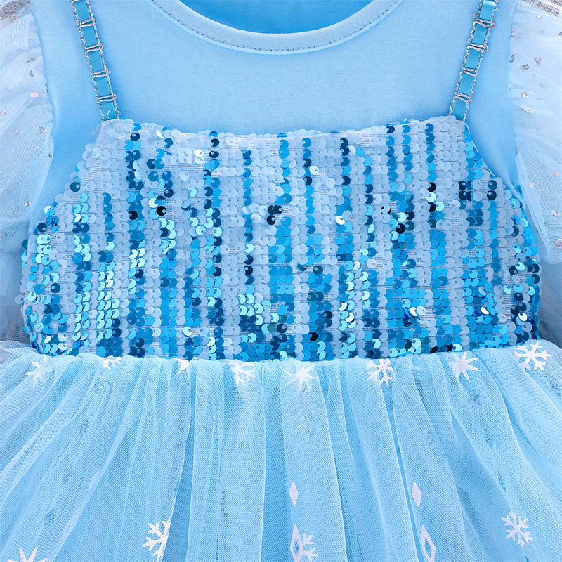 DISNEY kids designer clothes girls designer dress baby Elsa princess dress Holiday outfit comfort girls dress Birthday outfit dress puffy no label des