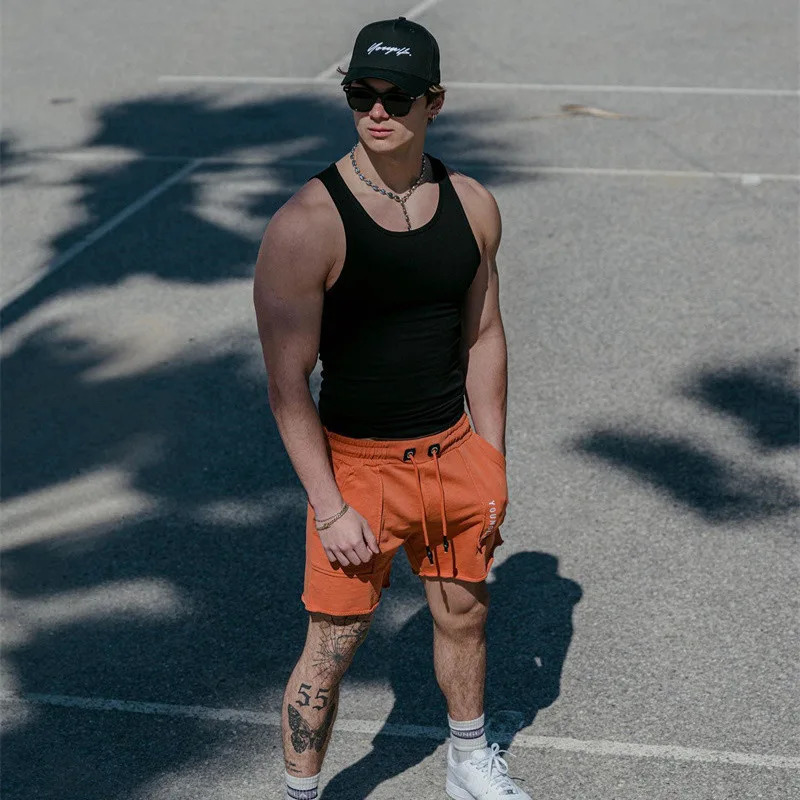 Spring Summer Knit Ice Silk Ribbed Fitness Sports Casual Slim-fit Mens Vest Mens I-line Muscle Vest Cotton Men 250519CJ