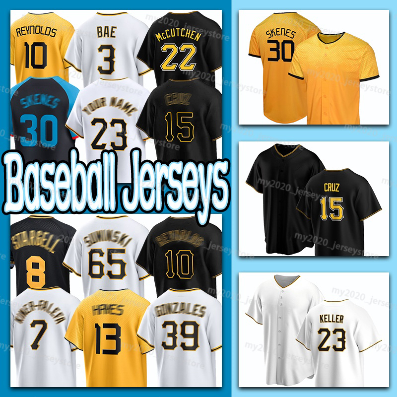 30 Paul Skenes Baseball Jersey Pittsburghss 15 Oneil Cruz 23 Mitch Keller 10 Bryan Reynolds 22 Andrew McCutchen 3 Ji Hwan Bae Pirates 65 Jack Suwinski 13 Ke'Bryan Hayes