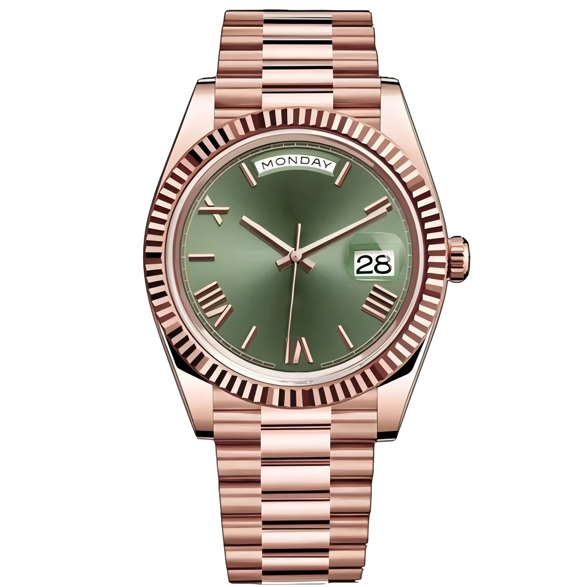 classic gold watches men high quality fashion 36mm 41mm luxury dual calendar automatic mechanical movement dial stainless steel watch with box fashion couple watch