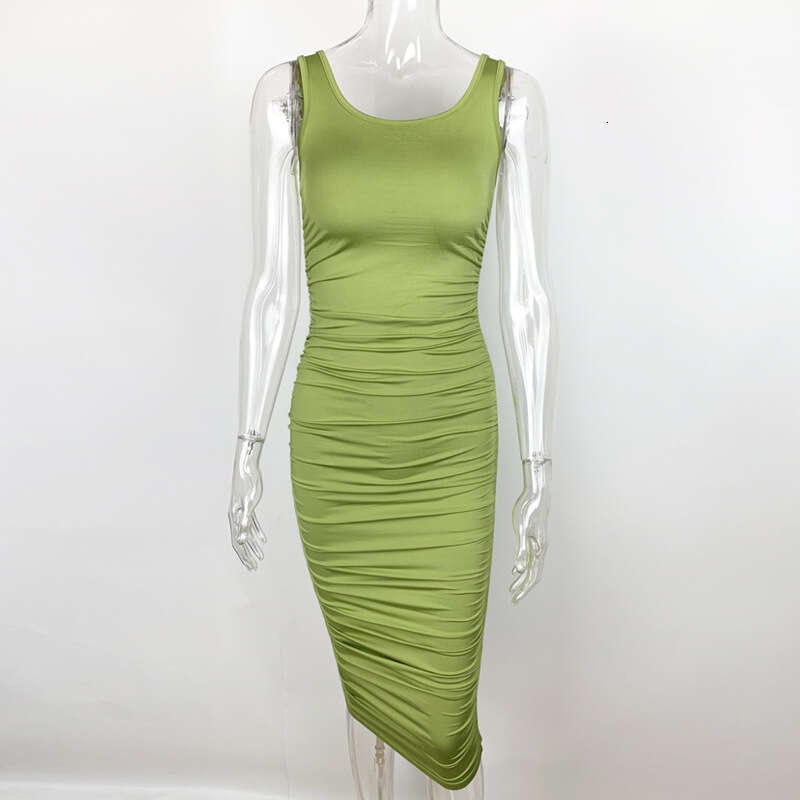 Halter Whit Maxi Dresses Summer Sexy And Fashionable Women S Clothing New Tight Backless Sleeveless Pleated Dress Prom Sexy Dress