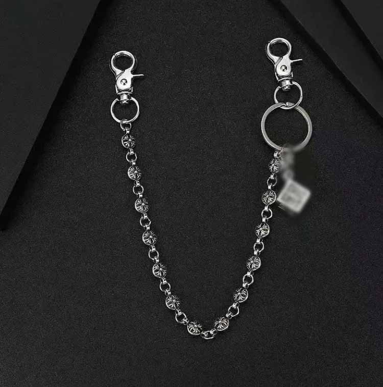 chrome key hip-hop street dance pants punk retro dice waist chain, trendy metal, versatile pendants for both men and women