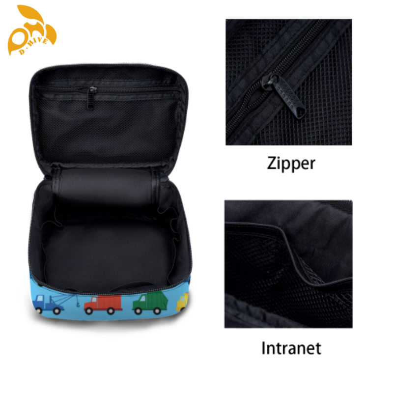 Free delivery. Designers customize lightweight high-quality full-print leather cosmetic bags in white and black