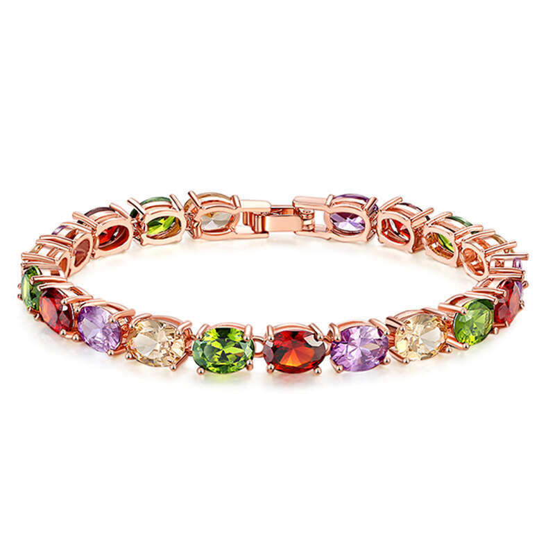 Dudu Butterfly Style Jewelry Colorful for Women, Fashionable and Elegant Zircon Sparkling Dia Colored Bracelet