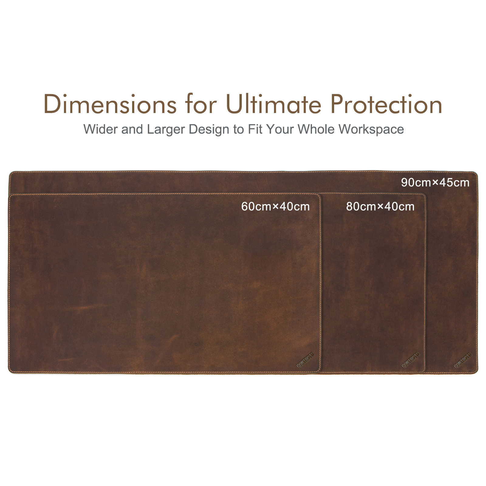 Retro Crazy Horse Leather Mouse Pad Gramer Laptop Computer Large Desk Mat for Office Home Game Player Mousepad