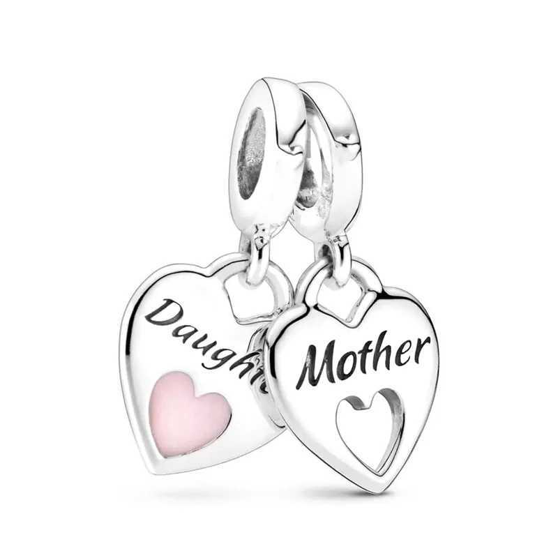 Pink Series Mom Hearts Flower Crown Cupcake Charm Bead Fit Original European 925 Silver Bracelet DIY Jewelry Key Chain AccessoryXJ250523