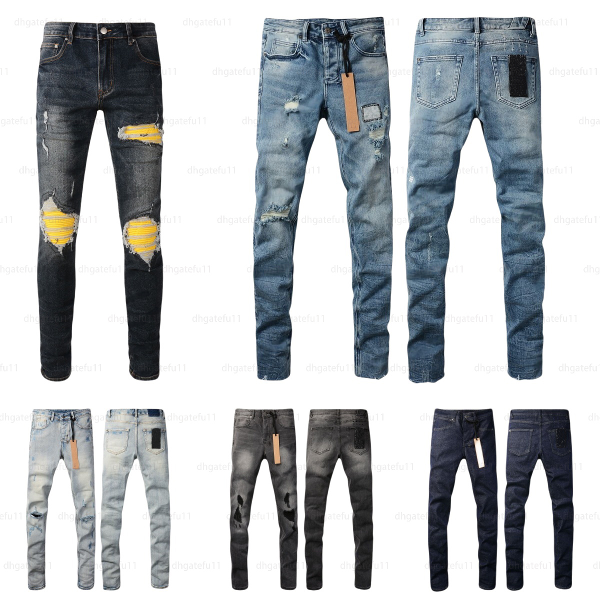 Designer jeans for mens straight skinny jeans designer short ripped casual luxury denim trousers designer pant woman hole retro rock biker daily wear fashion dh036