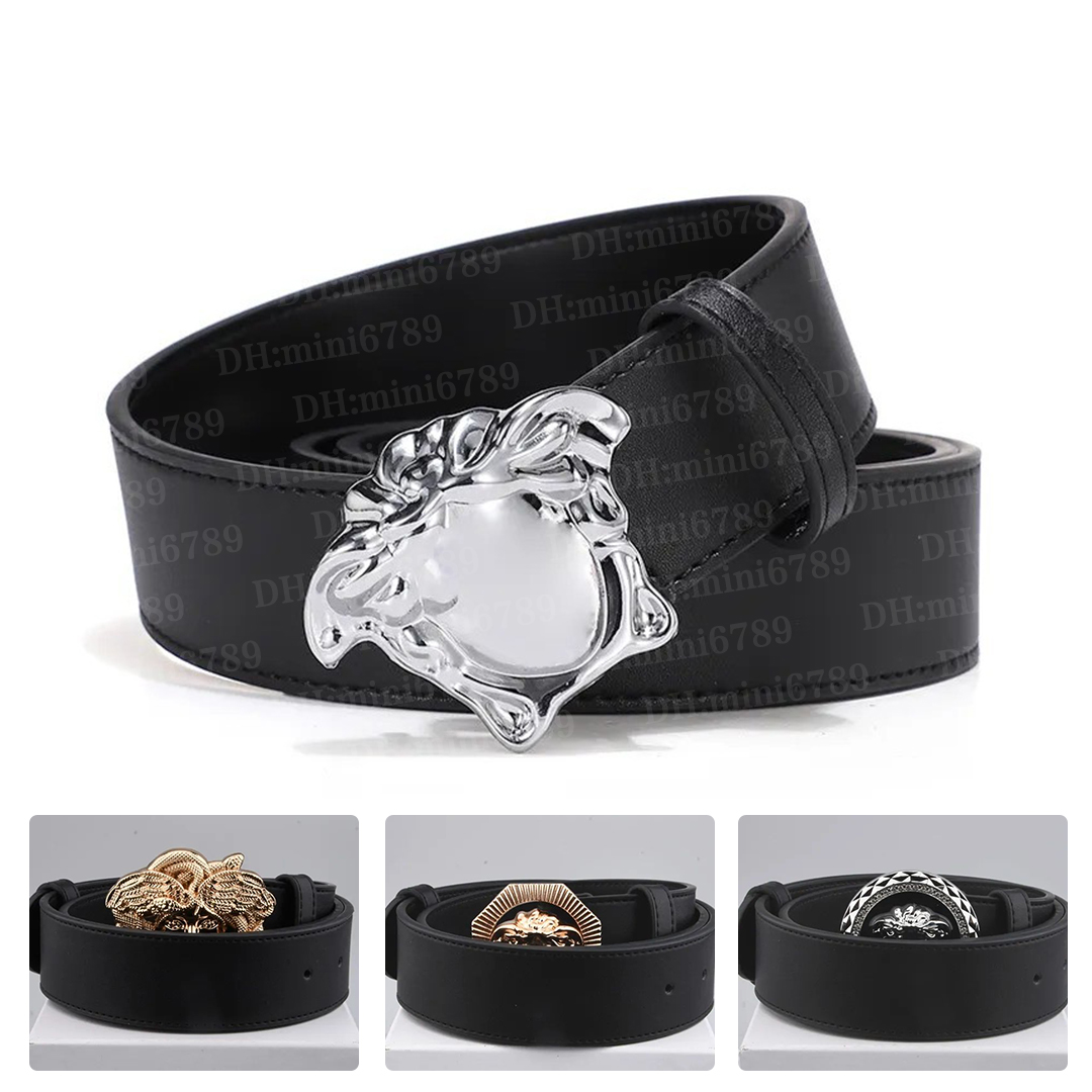 Designer men's belts Luxury brand belts Medusa metal logo classic letter belts business fashion belts women's exquisite belts with exquisite gift boxes