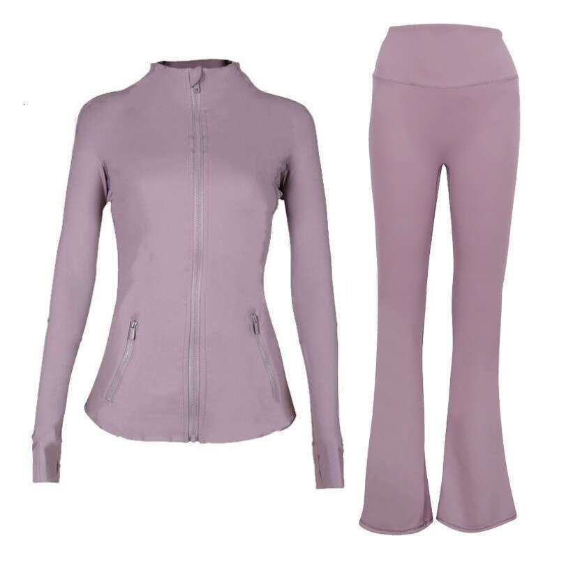 Workout Set Women Designer Yoga Sets Jackets Shorts Leggings Flared Pants Push Up Fiess Sets High Waist Sports Jackets Sportswear Outfits Gym Suits Tr