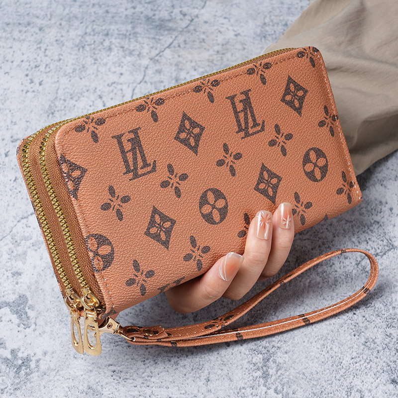 New Long And Fashionable Double-Zipper Large-Capacity Wallet For Women
