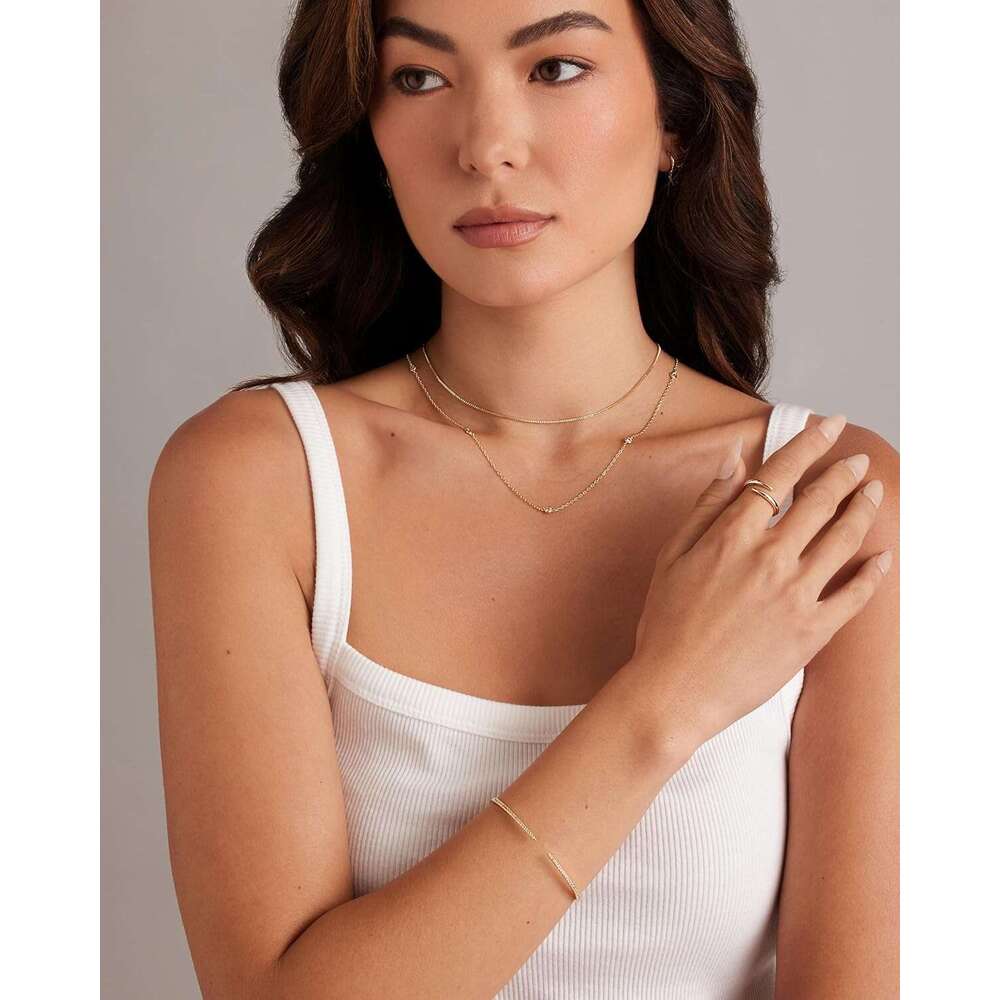 14K Gold Plated Cubic Zirconia Claw Bangle Bracelet | Elegant CZ Cuff Bracelets for Women