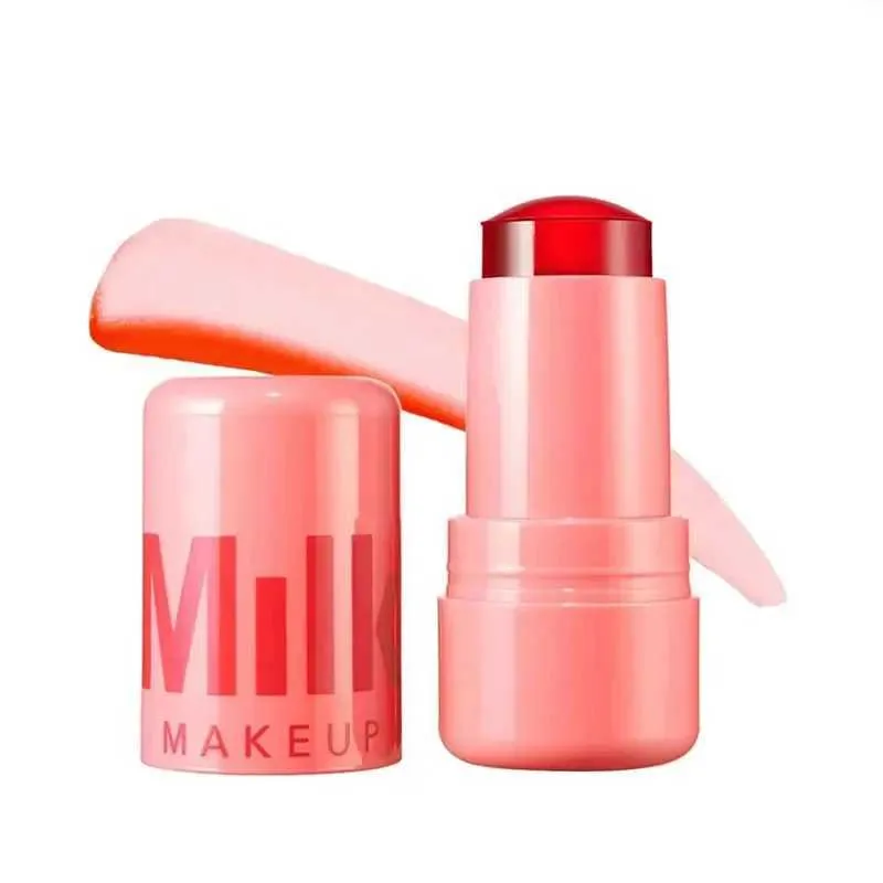 MILK MAKEUP Blush Jelly Lipstick Rouge Cream Stick Lip Face Eye Cheek Blusher Dual-use Transparent Lip Dye Lip 4 Color Good Quality