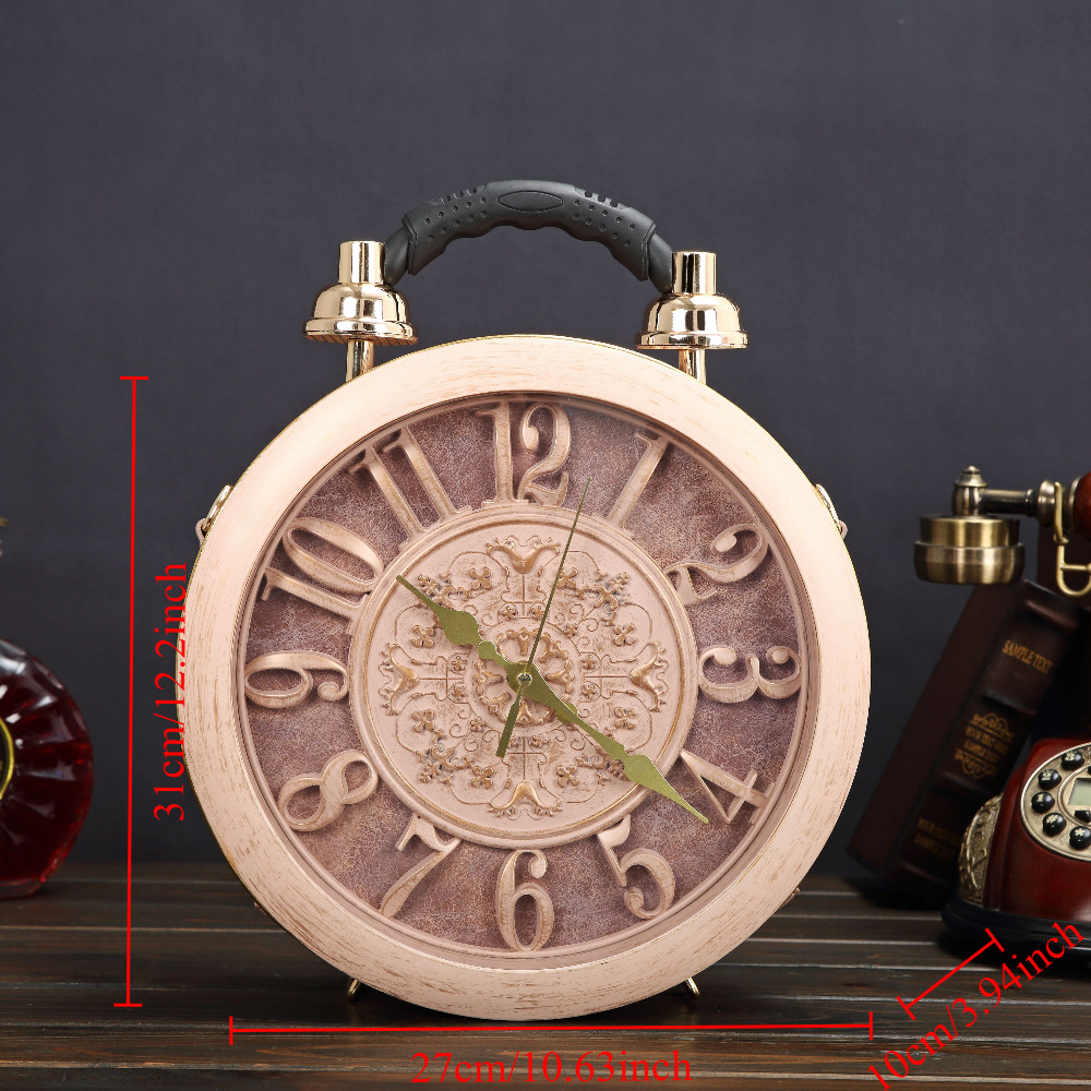 Roman retro personalized clock handbag, creative antique round clock shaped diagonal cross bag