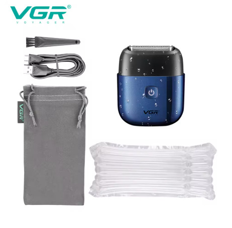 VGR Hair Shaver Professional Razor Electric Shaver Portable Beard Trimmer Waterproof Shaving Machine Mini Shaver for Men V-340
