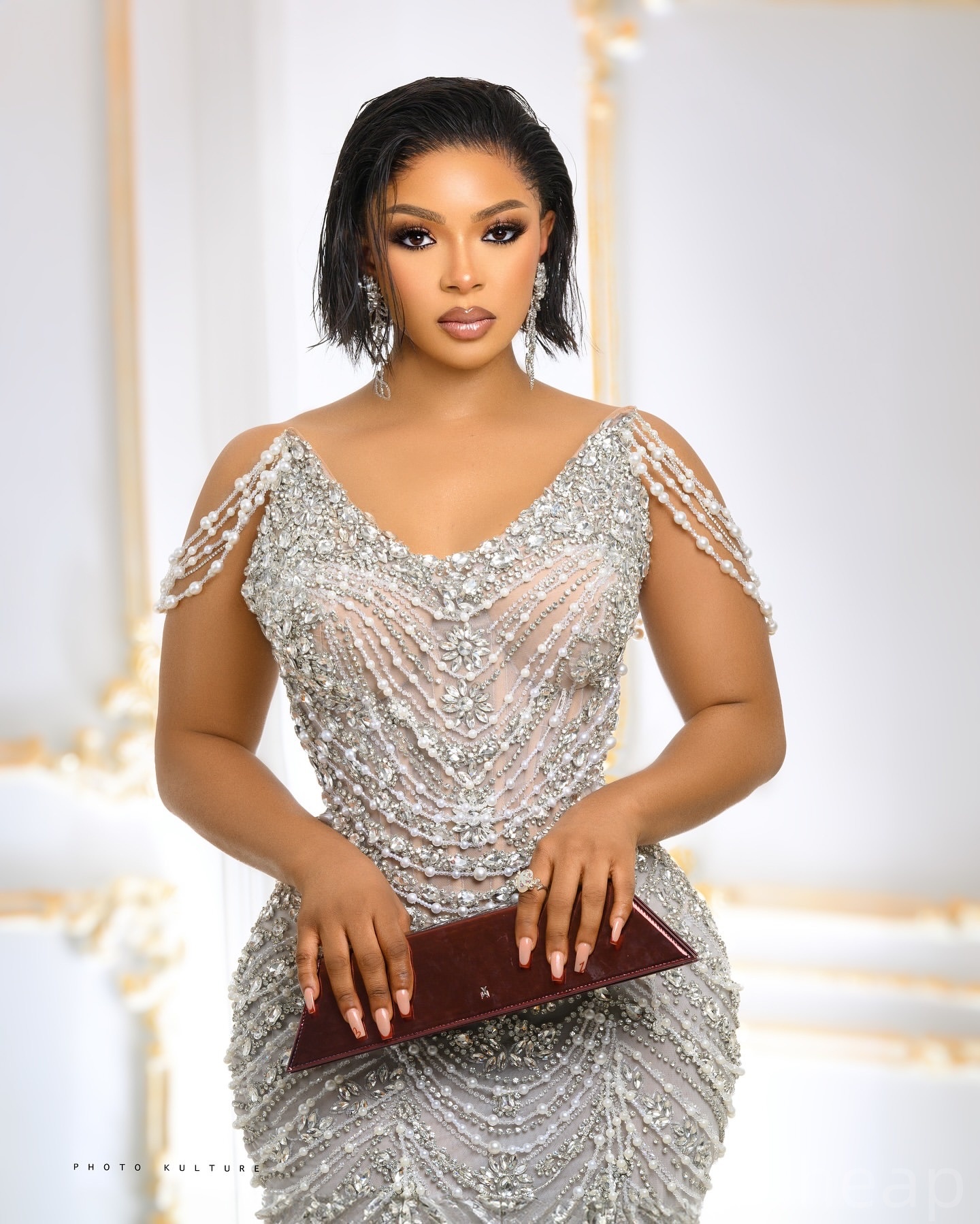 Ivory Mermaid Prom Dresses 2025 Pearls Crystals Beadings Sparkly Evening Formal Party Second Birthday Engagement Gowns Plus Size Dress For Special Occ