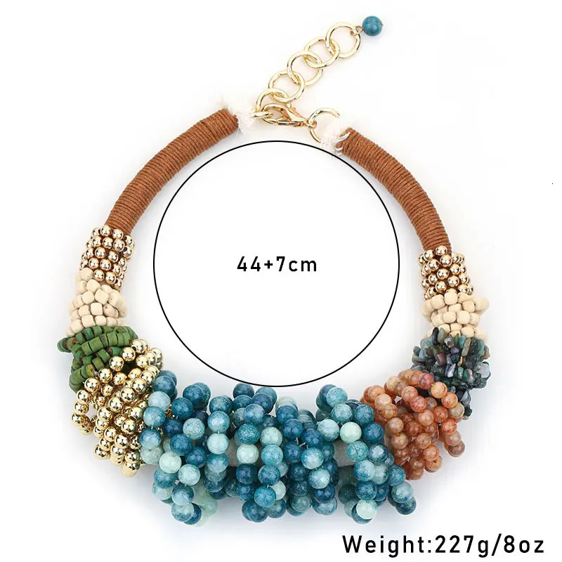 Fashion Exaggerated Individual Beaded Necklace Women Girl Trendy Vintage Wedding Party Jewelry 250522