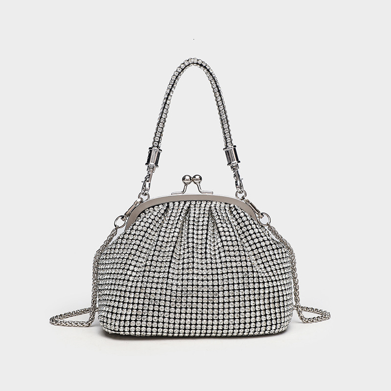 Designer Fashionable Shell Chain Bag for Women - Sparkling Water Diamond, Casual, Versatile, Free Shipping