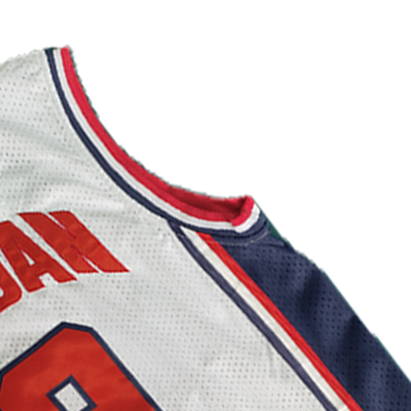 In Stock 7 9 15 12 White Blue Vintage Basketball Jersey Loose Fit 100% Polyester Sports V-Neck with Embroidered Letters and Numbers Tank Top For Daily