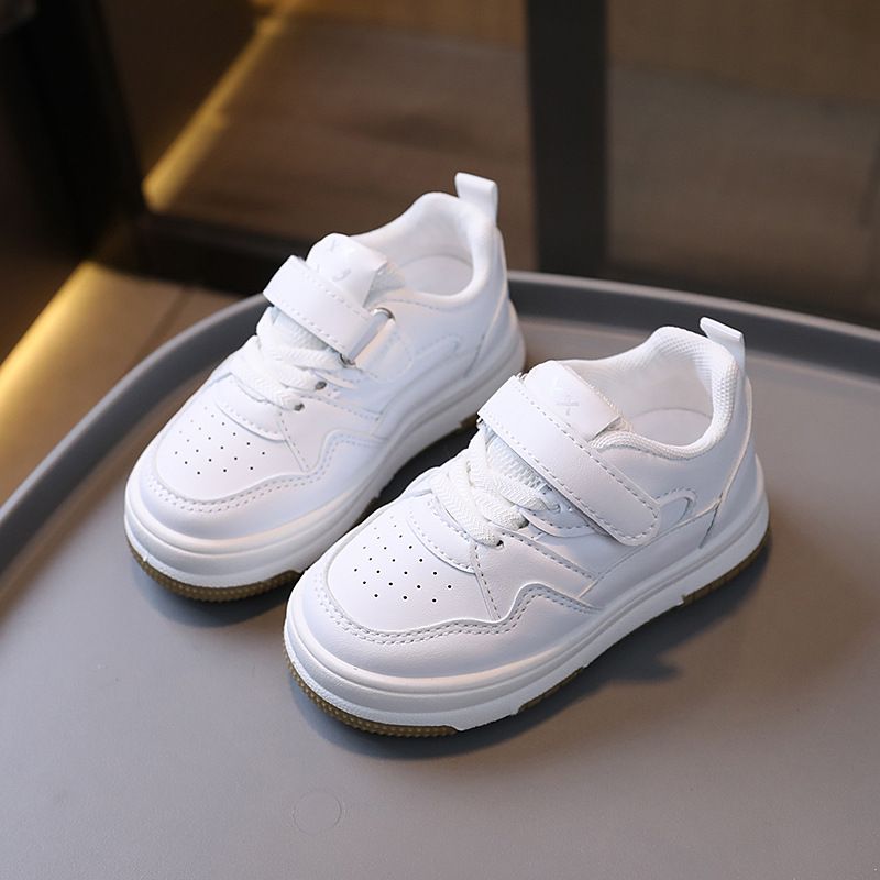 2025 New Toddler Kids Fashion Design Walking Shoes White Shoes Non-slip Casual Trainers Happysteps Infant Boys Girls Outdoor Board Sneakers Sizes US5c