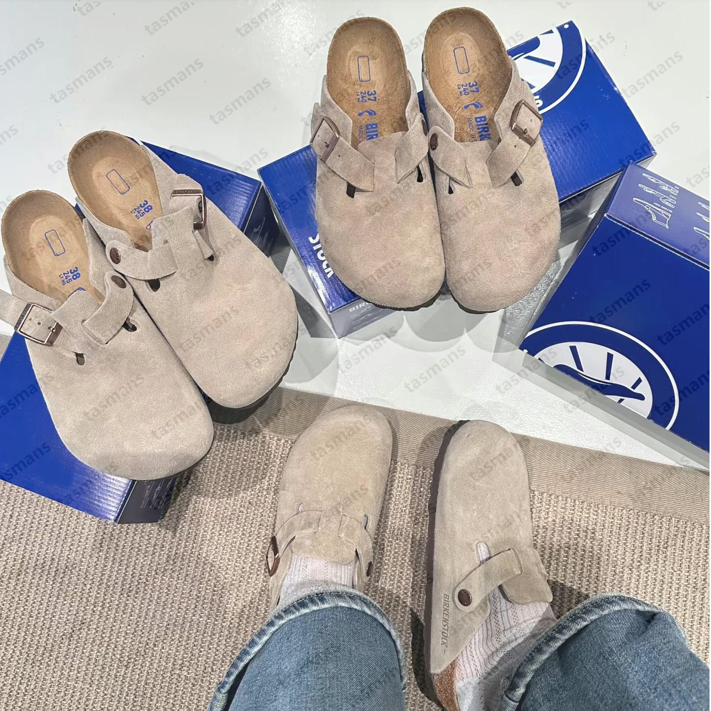 Designer Clogs Sandals Clog Slippers Cork Flat High Quality Fashion Summer Genuine Leather Slide Favourite Beach Casual Shoes Women Men 35-45