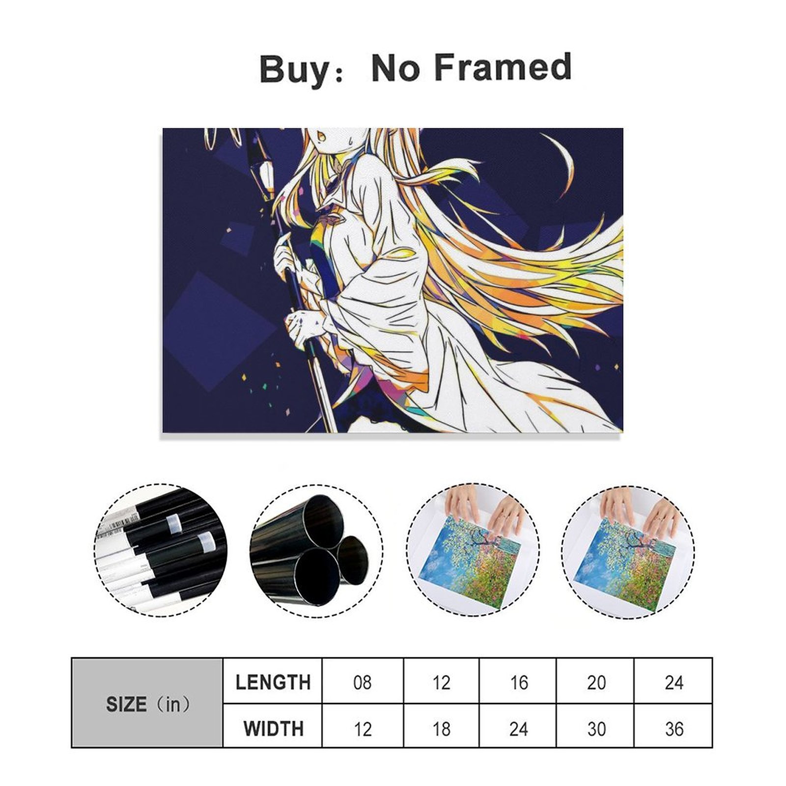 Hanging Picture-Rectangle Goblin Slayer Anime Unframe-style Canvas Prints Wall Painting Wall Art Decor Print Picture Paintings for Living Room