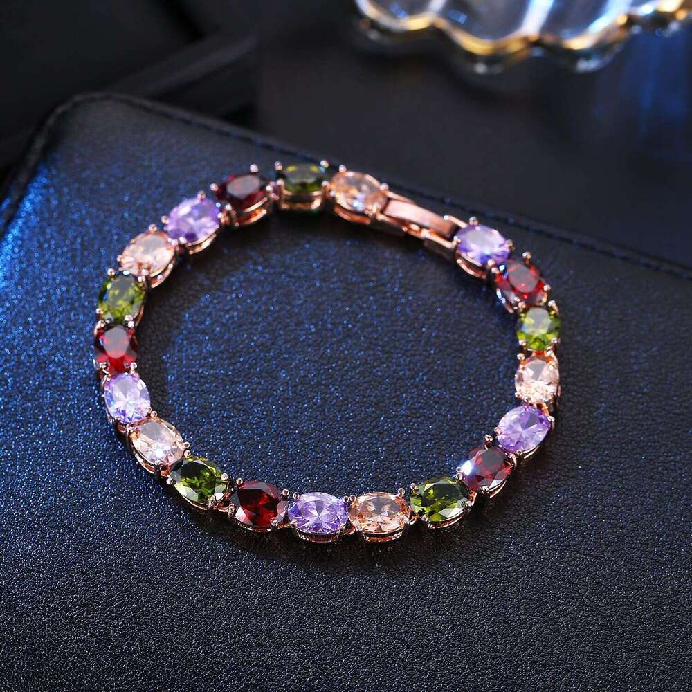 Dudu Butterfly Style Jewelry Colorful for Women, Fashionable and Elegant Zircon Sparkling Dia Colored Bracelet
