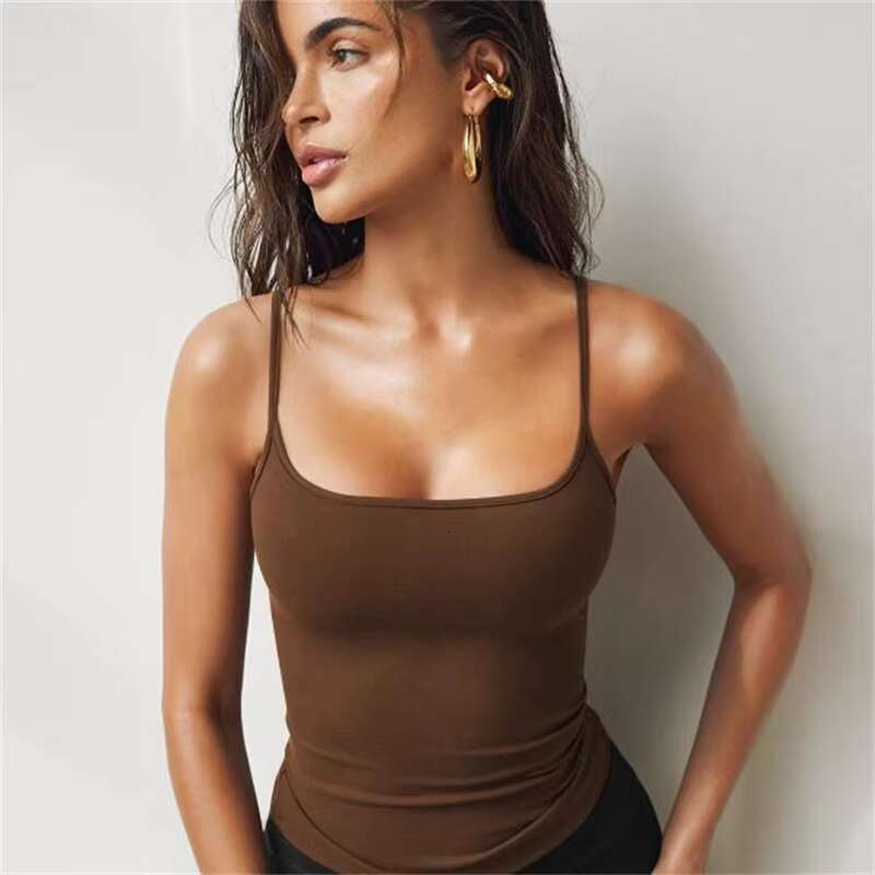 DHEssentials Natural and environmentally friendly bamboo material sports elastic U-neck vest